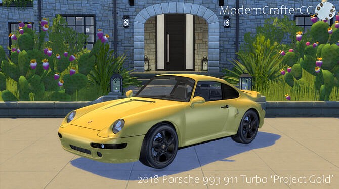 Sims 4 2018 Porsche 993 911 Turbo Project Gold at Modern Crafter CC