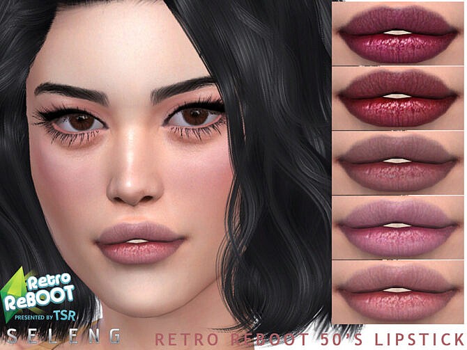 Sims 4 Retro 50s Lipstick by Seleng at TSR