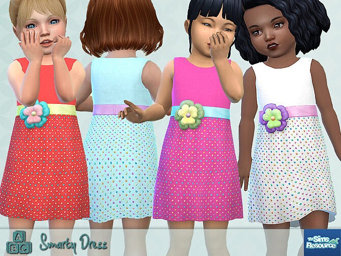 Sims 4 Smarty Dress by Pelineldis at TSR