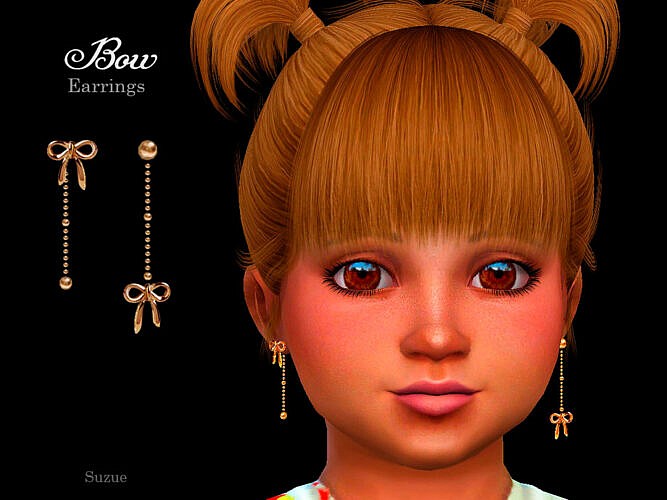 Bow Toddler Earrings By Suzue