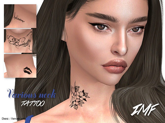 Sims 4 IMF Tattoo Neck Various by IzzieMcFire at TSR