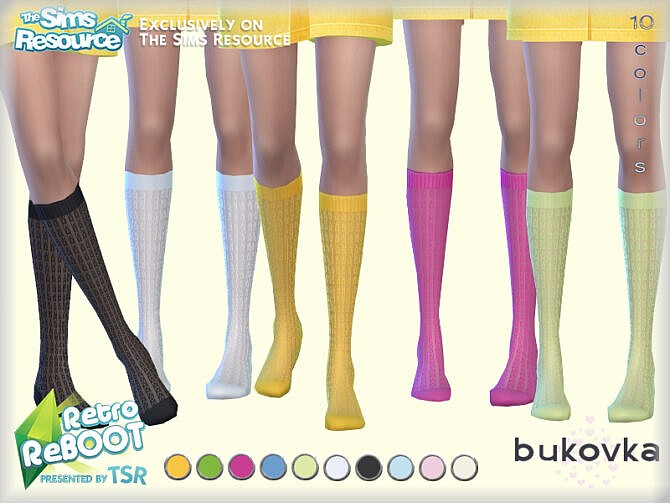 Sims 4 Retro Knee Socks Retro by bukovka at TSR
