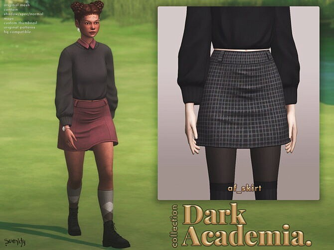 Sims 4 Dark Academia Collection at SERENITY