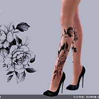 Flower Legs Tattoo By Angissi