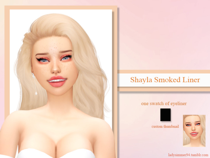 Sims 4 Shayla Smoked Liner by LadySimmer94 at TSR