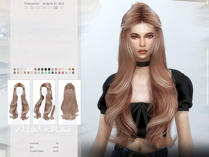 Sims 4 WINGS TO0326 hair by wingssims at TSR