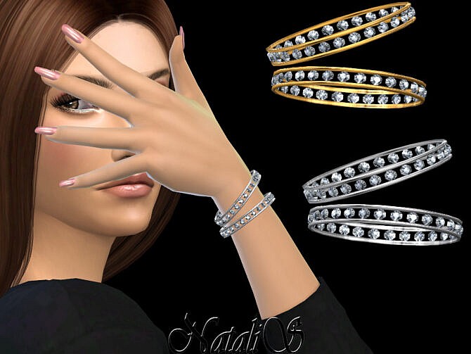 Sims 4 Eternity pair of bracelets by NataliS at TSR