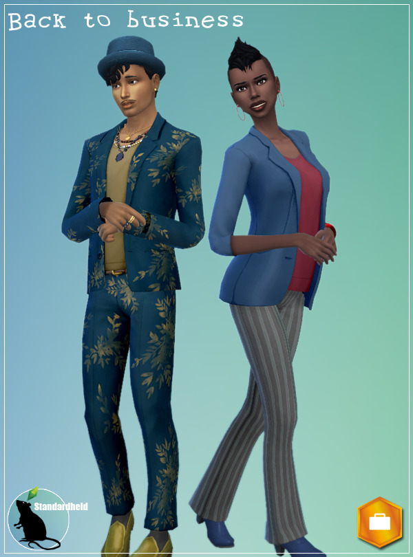 Sims 4 Back to Business suits at Standardheld