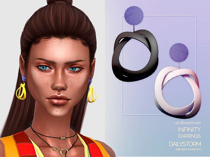 Sims 4 Infinity Earrings by DailyStorm at TSR