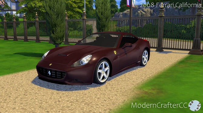 Sims 4 2008 Ferrari California at Modern Crafter CC