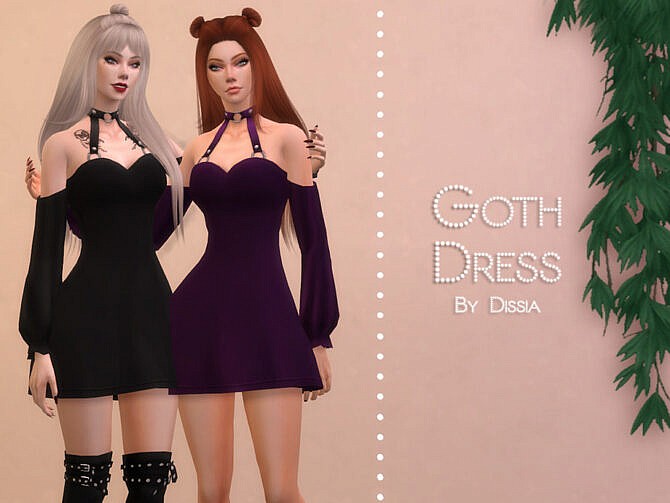 Goth Dress by Dissia at TSR » Sims 4 Updates