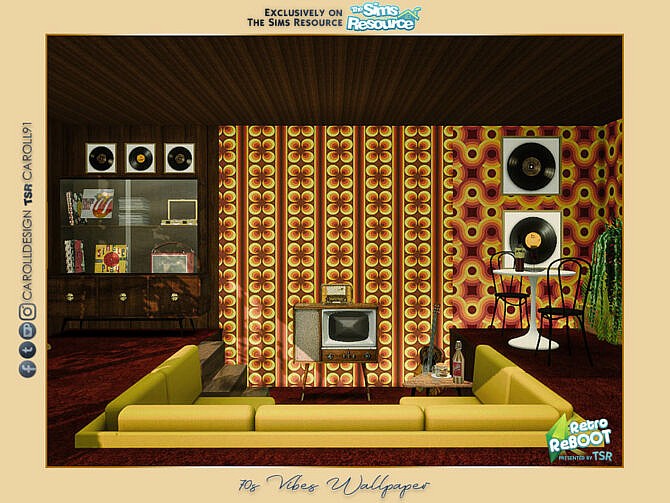 Sims 4 Retro 70s Vibes Wallpaper by Caroll91 at TSR