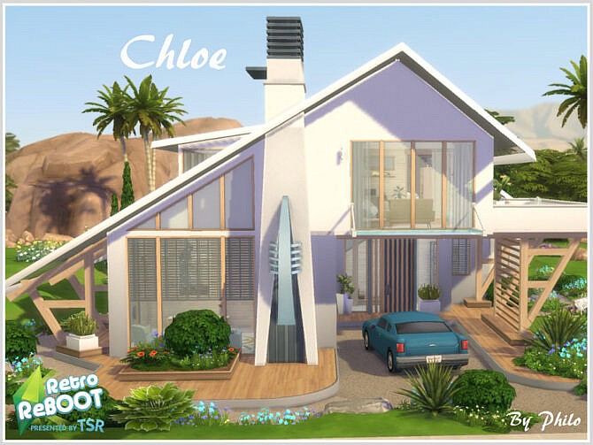 Sims 4 Retro Chloe house by philo at TSR