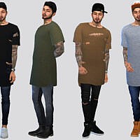 Thrift Long Tees By Mclaynesims