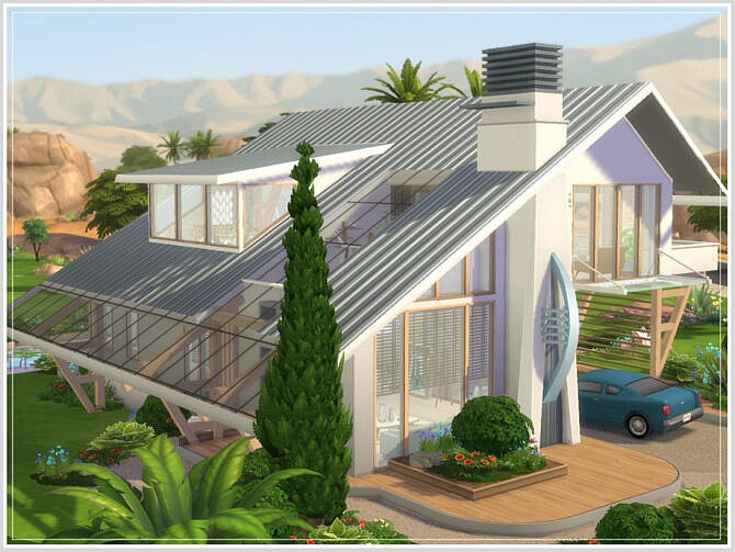 Sims 4 Retro Chloe house by philo at TSR