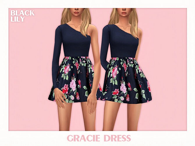 Sims 4 Gracie Dress by Black Lily at TSR