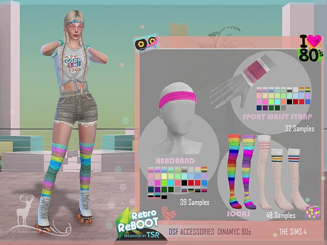 Sims 4 Retro DSF ACCESSORIES DINAMYC 80s by DanSimsFantasy at TSR
