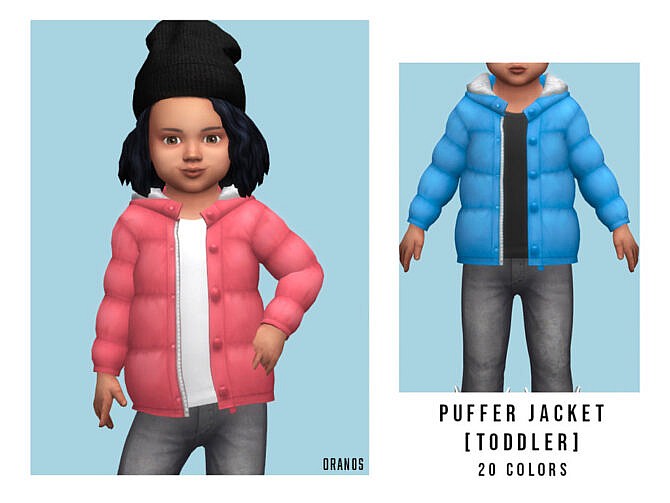 Sims 4 Puffer Jacket [Toddler] by OranosTR at TSR