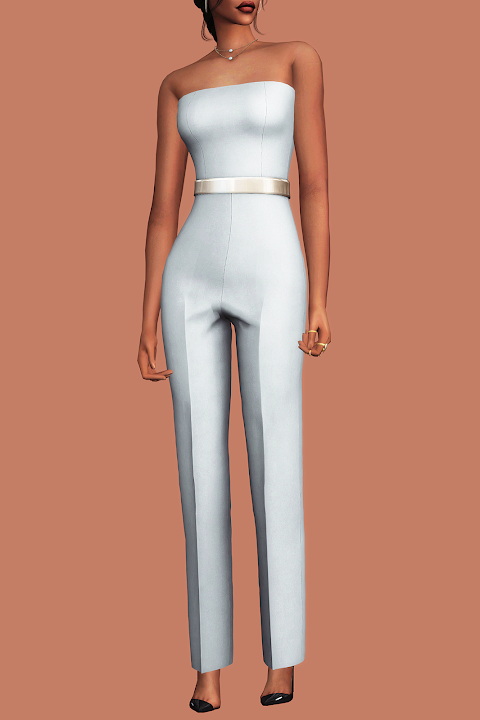 Sims 4 Formal Tube Top Jumpsuit at Gorilla