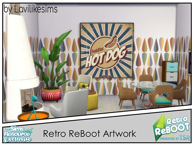 Sims 4 Retro Artwork by lavilikesims at TSR