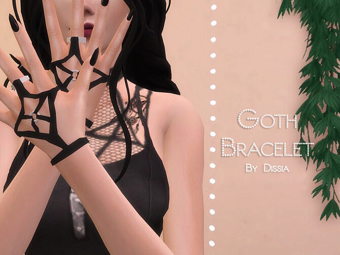 Sims 4 Goth Bracelets by Dissia at TSR