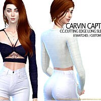 Cutting Edge Long Sleeve Top By Carvin Captoor