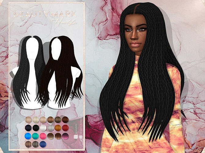 Sims 4 Beauty Mark Hairstyle by JavaSims at TSR