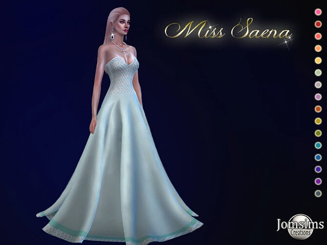 Sims 4 Miss Saena ball gown by jomsims at TSR