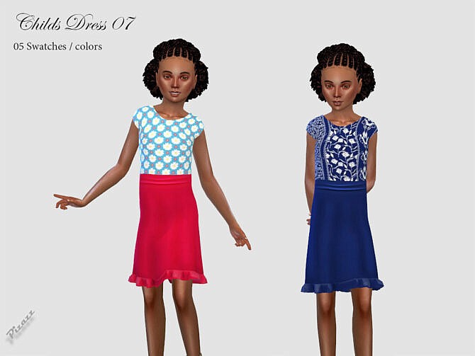 Sims 4 Dress for girls 07 by pizazz at TSR