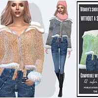 Short Fur Coat Without A Sweater By Sims House