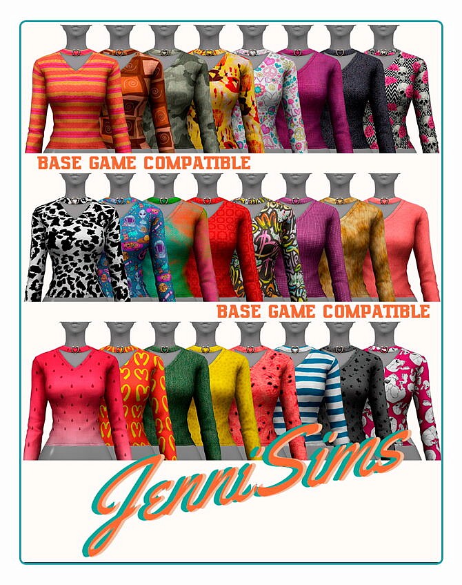 Sims 4 Long sleeve top at Jenni Sims