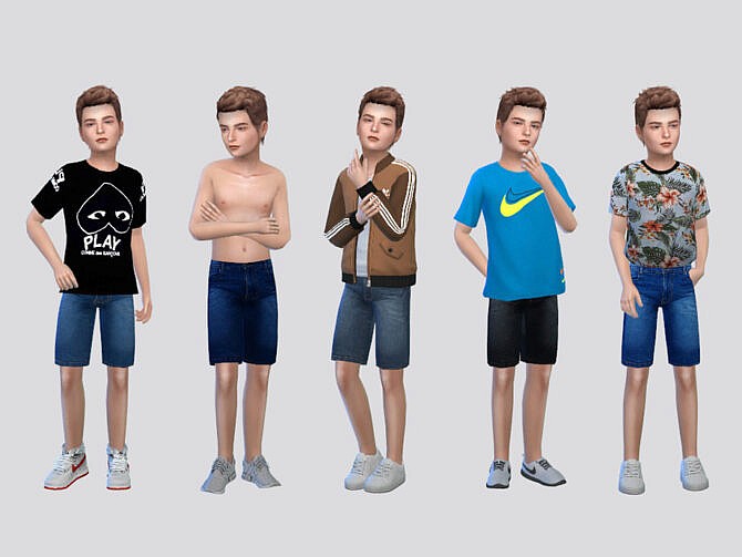 Sims 4 Rohan Denim Shorts Boys by McLayneSims at TSR