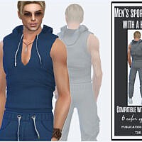 Men’s Sports Vest With A Hood By Sims House