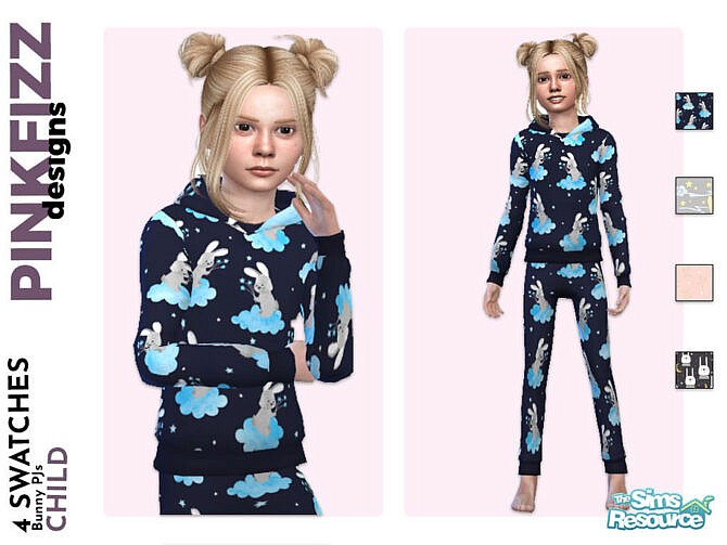 Sims 4 Bunny PJs by Pinkfizzzzz at TSR