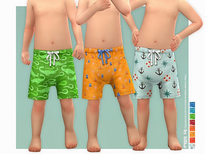Sims 4 Toddler Bathing Shorts P04 by lillka at TSR