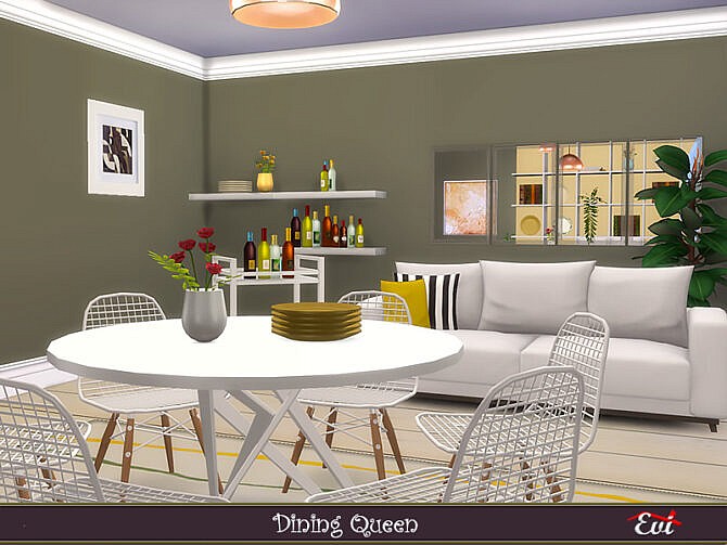 Sims 4 Dining Queen by evi at TSR