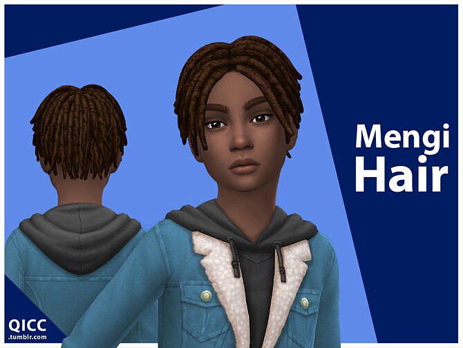 Sims 4 Mengi Hair by qicc at TSR