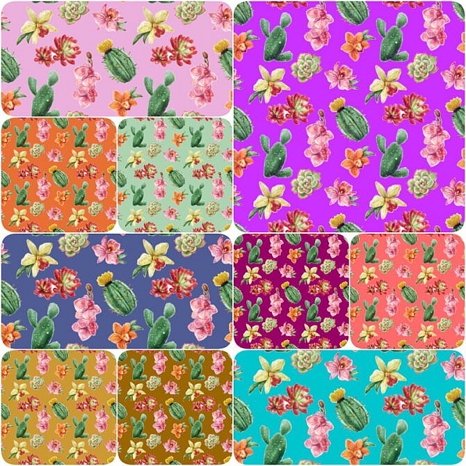 Sims 4 30 Cactus Patterns at Annett’s Sims 4 Welt
