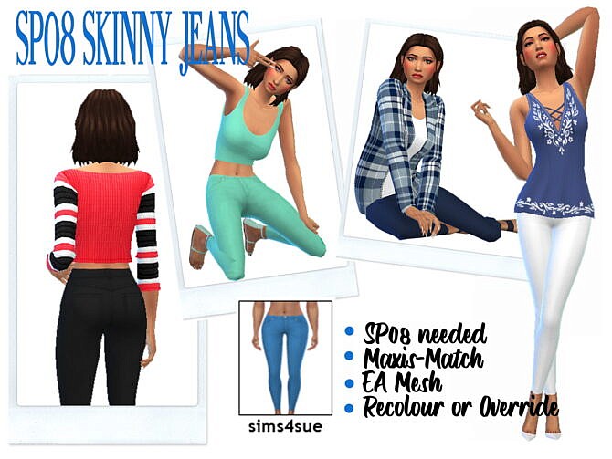 Sims 4 SKINNY JEANS SP08 at Sims4Sue