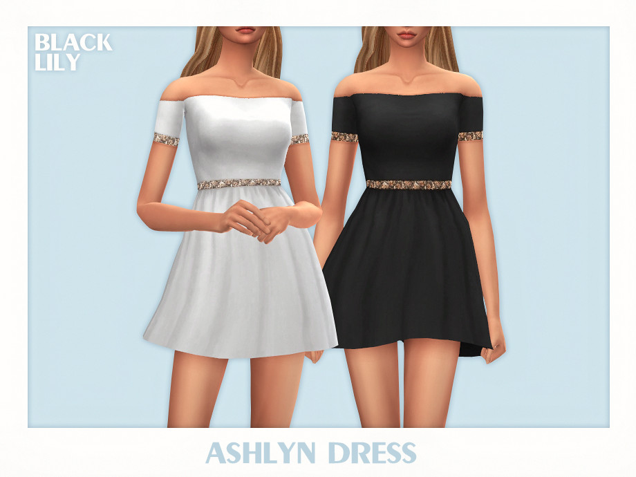 Ashlyn Dress By Black Lily At Tsr Sims 4 Updates