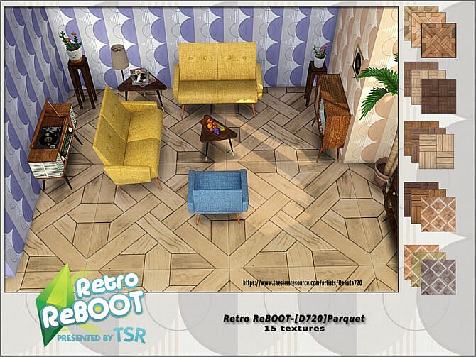 Sims 4 Retro D720 Parquet by Danuta720 at TSR