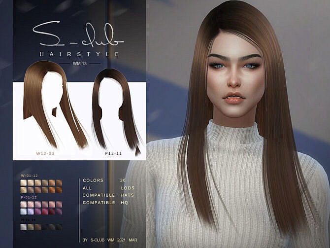 Sims 4 Hair 202113 by S Club WM at TSR