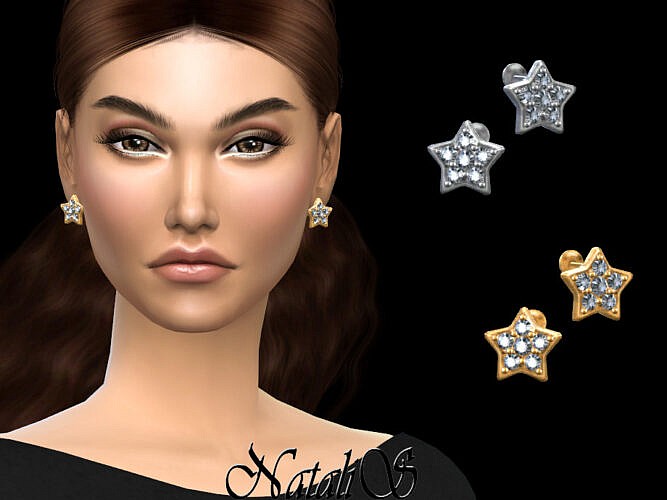 Star Stud Diamond Earrings By Natalis
