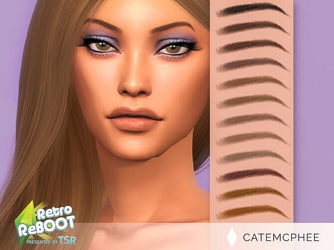 Sims 4 80s Thin Brows EB 15 by catemcphee at TSR