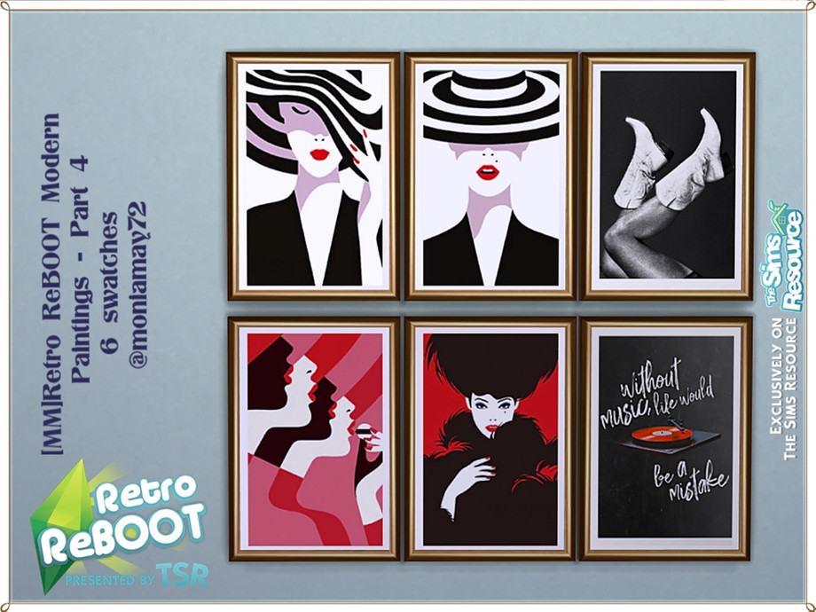 Retro Modern Paintings Part 4 By Moniamay72 At TSR Sims 4 Updates   14917 