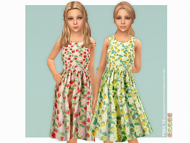 Sims 4 Laura Dress by lillka at TSR