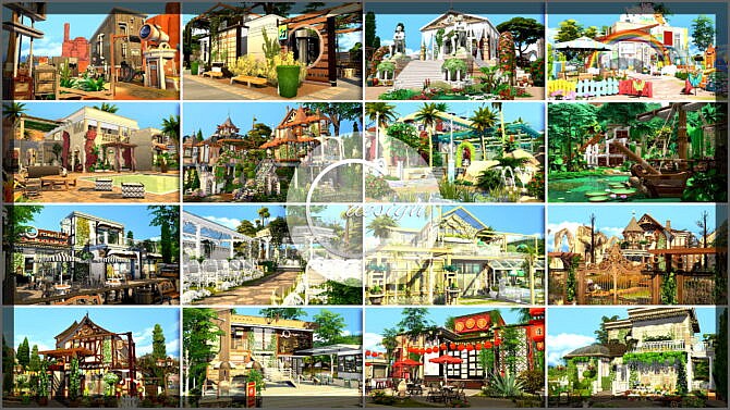 Sims 4 120 Residential & Community Lots Ultimate Pack at Cross Design