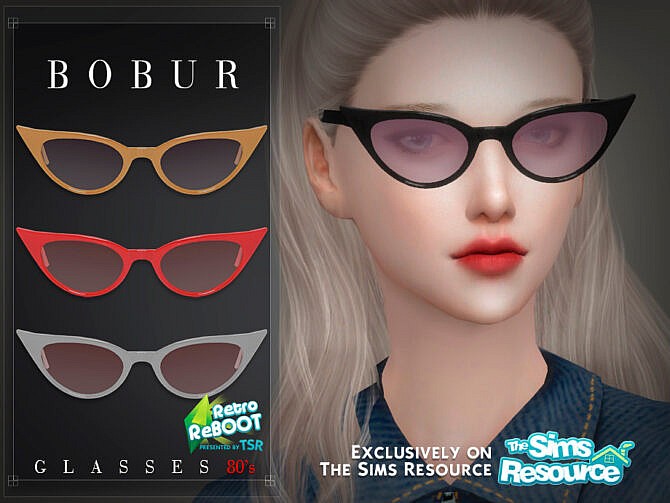 Sims 4 Retro Glasses 80s by Bobur3 at TSR