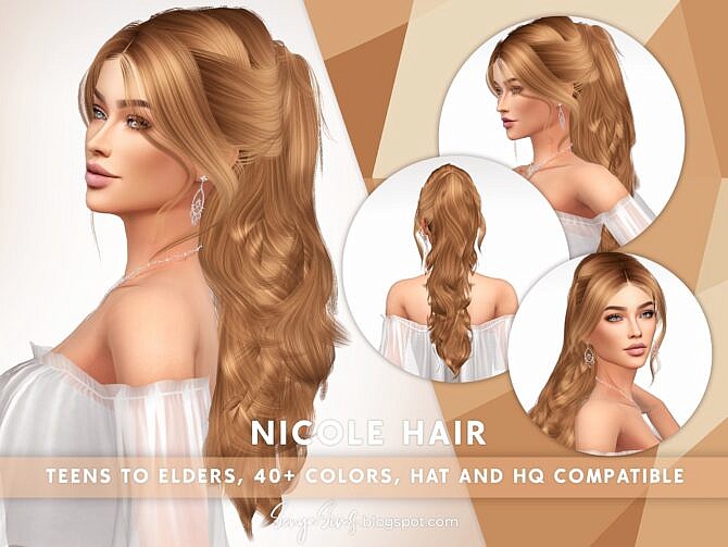 Sims 4 Nicole Hair at Sonya Sims