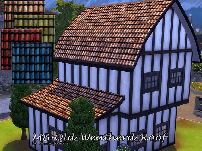 Sims 4 MB Old Weathered Roof by matomibotaki at TSR